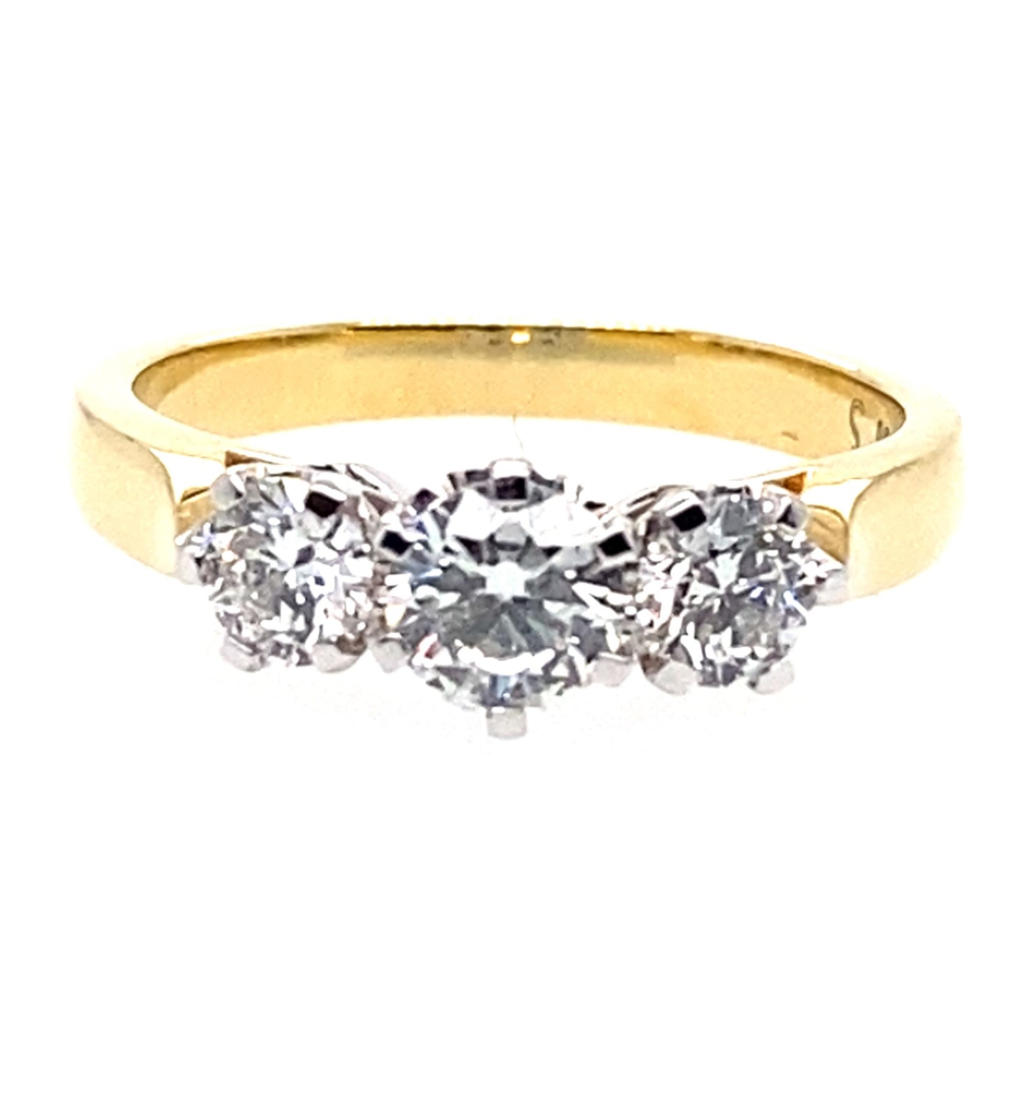 18ct Yellow Gold Trilogy Diamond Ring