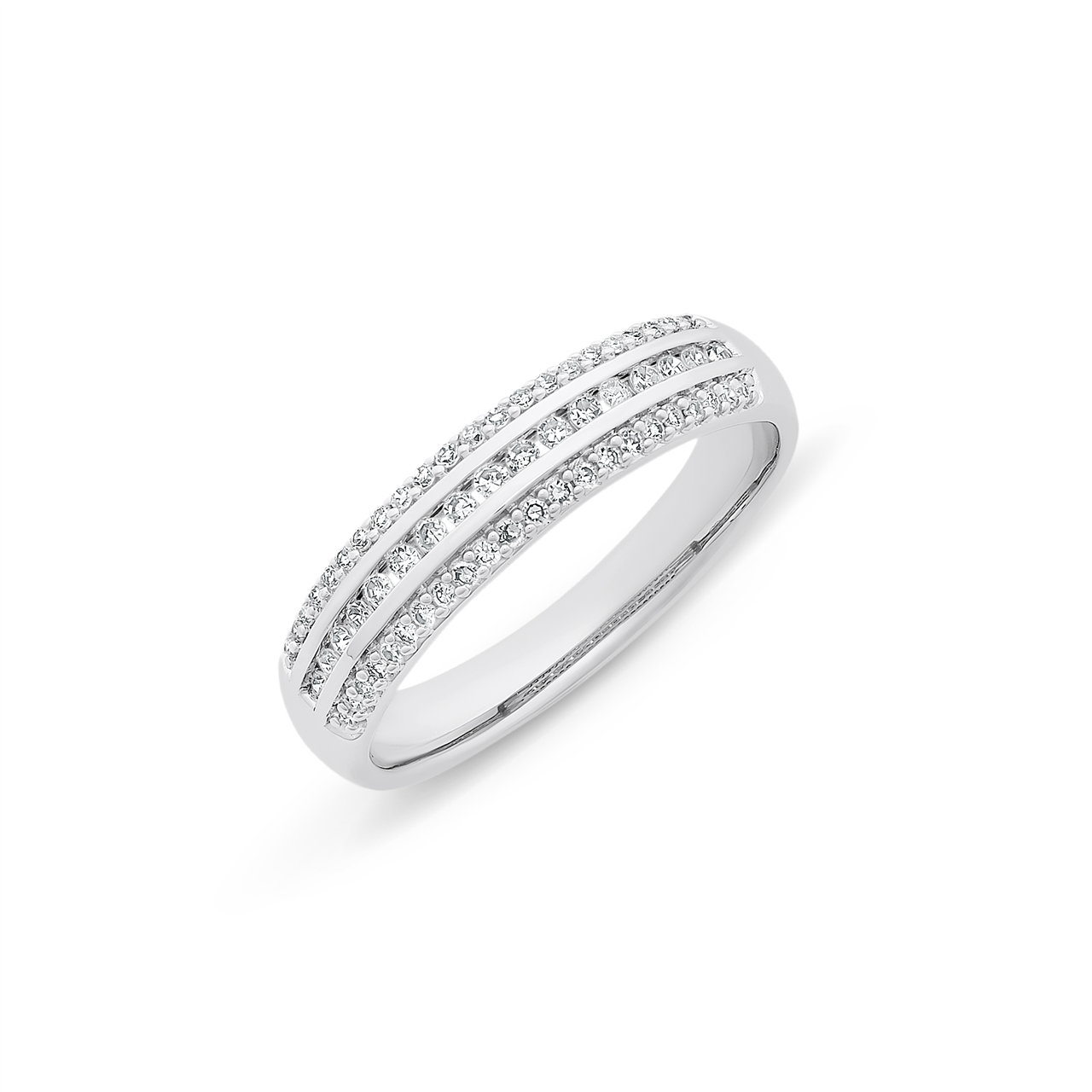 9ct White Gold Diamond Dress Ring