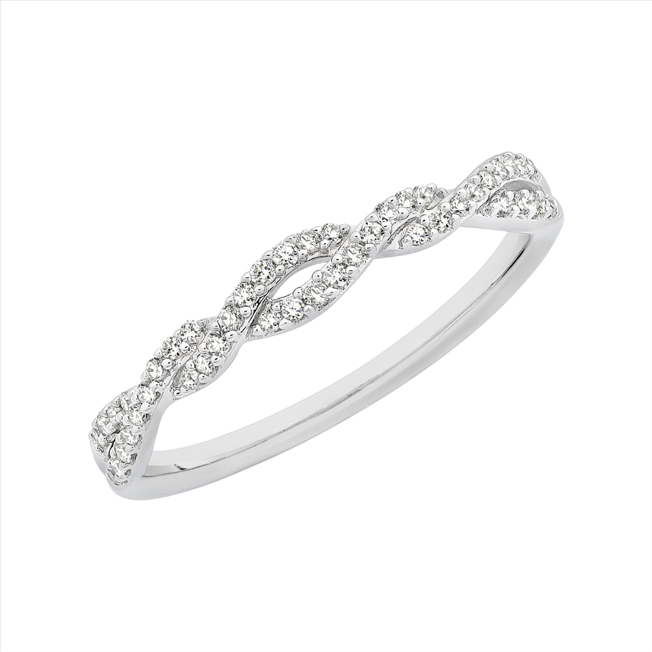 9ct White Gold Diamond Dress Ring