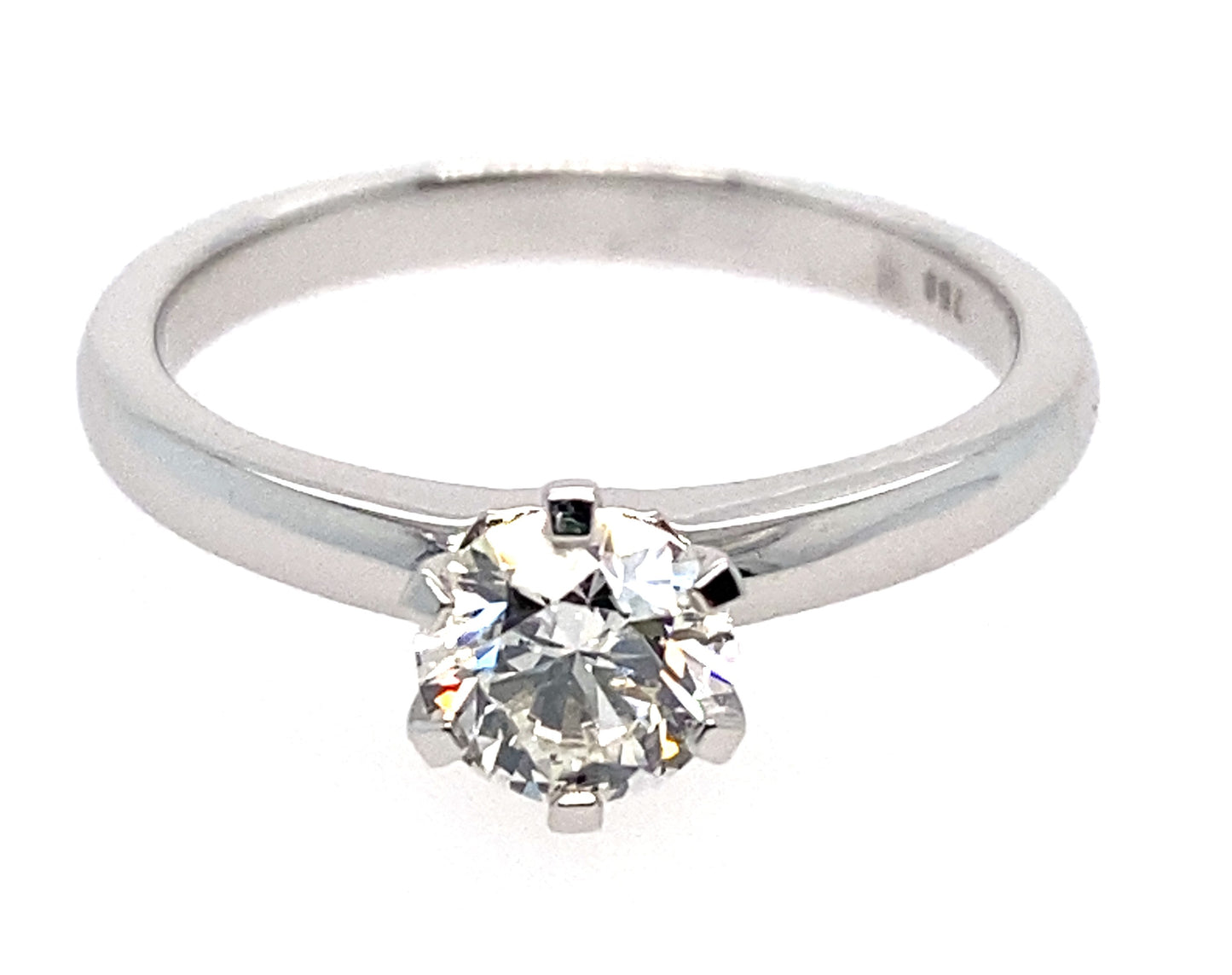 18ct White Gold Diamond Solitaire Ring