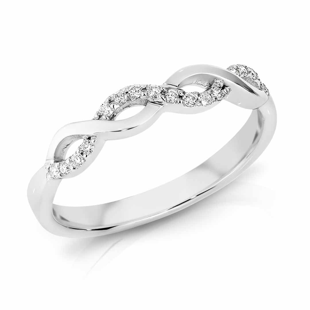 9ct White Gold Diamond Anniversary Ring