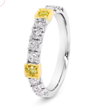 18ct White Gold Yellow Gold Wedder