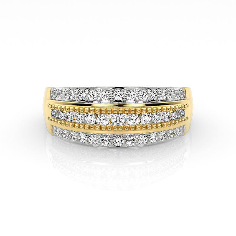 9ct Yellow Gold Diamond Set Dress Ring