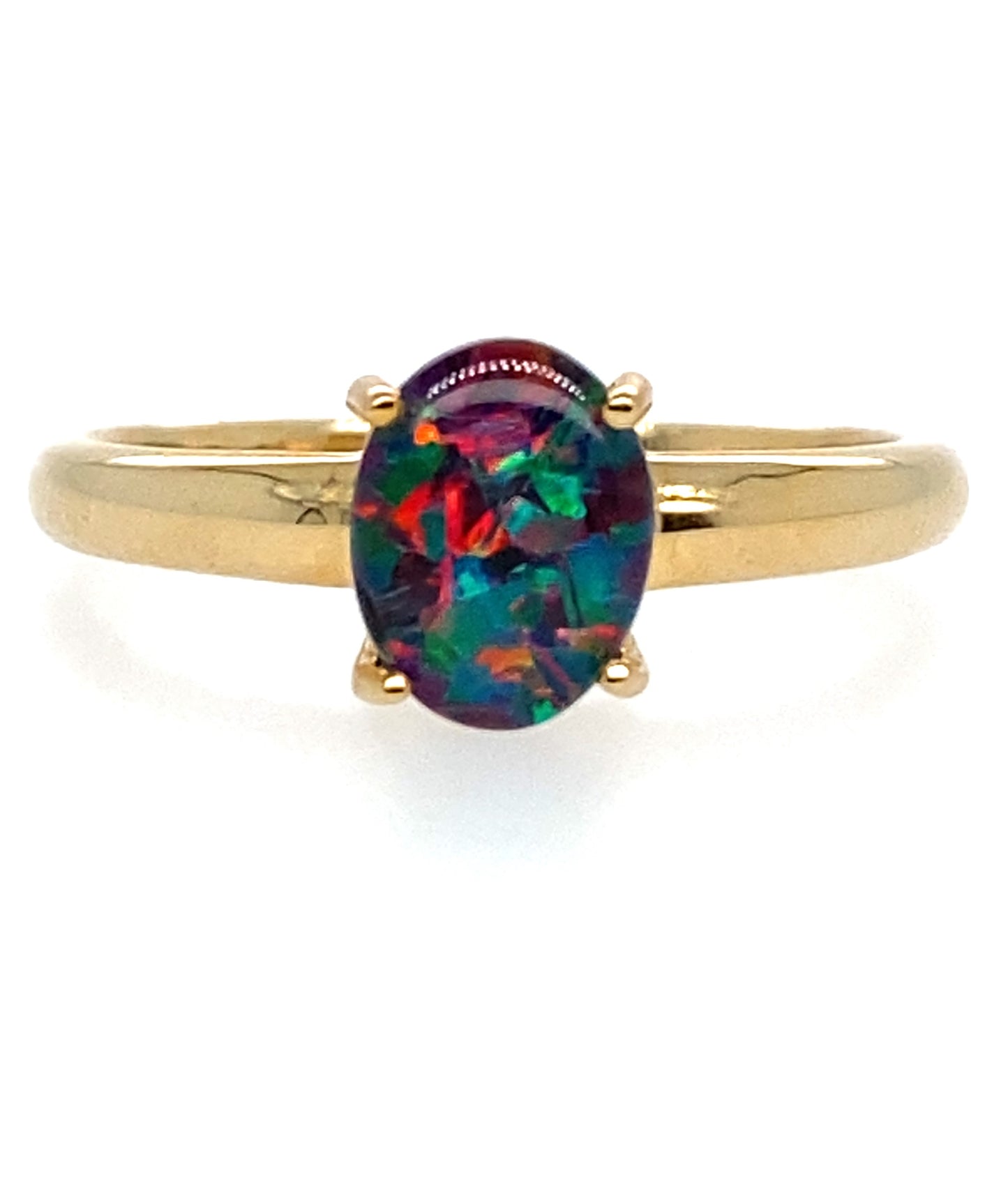 9ct Yellow Gold Oval Opal Ring