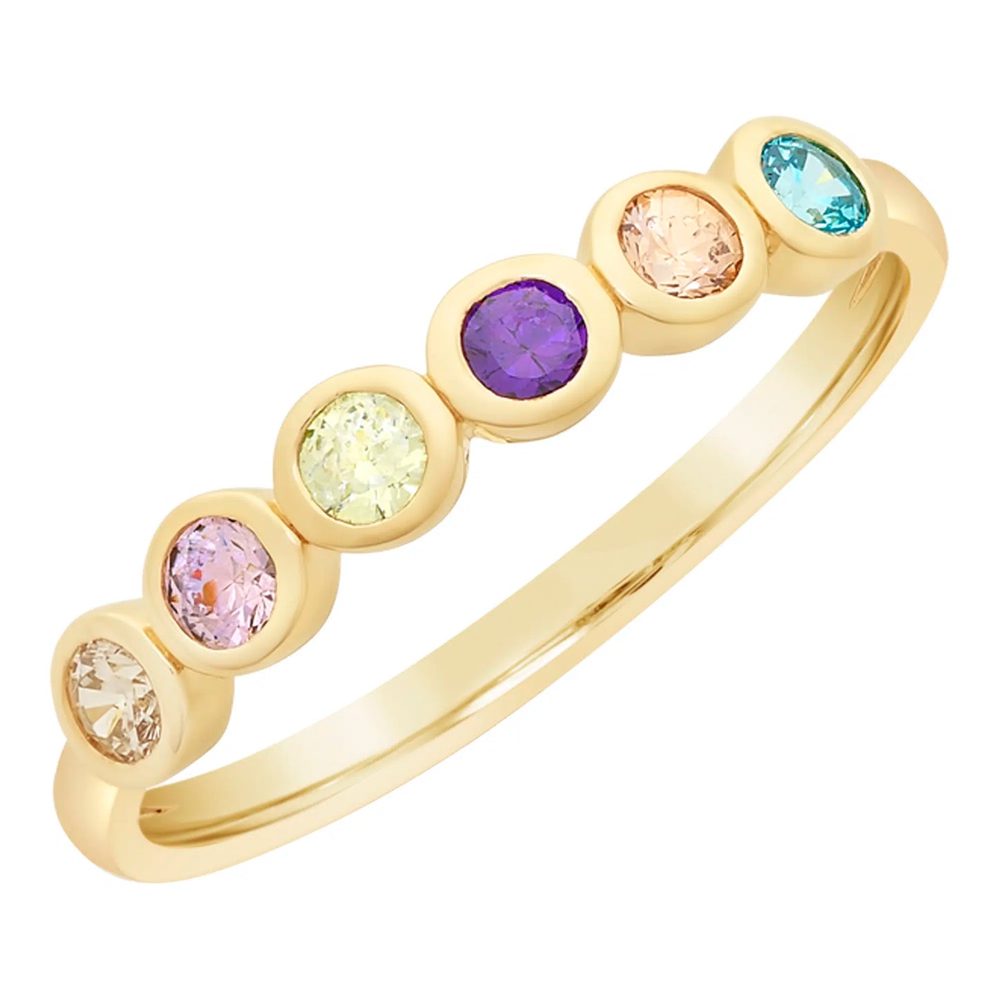 9ct Yellow Gold CZ Ring