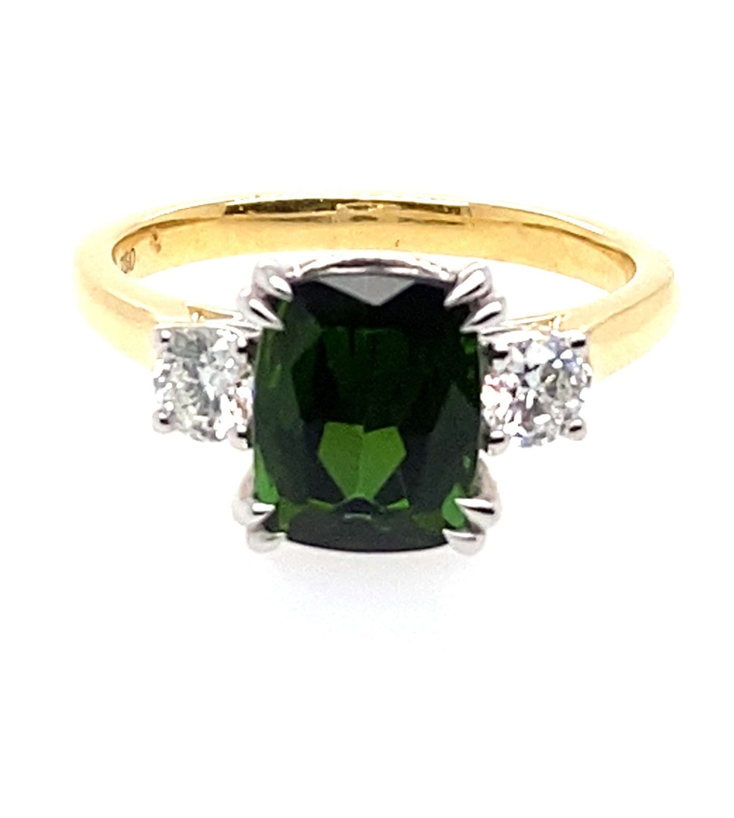 18ct Yellow Gold Tourmaline & Diamond Ring