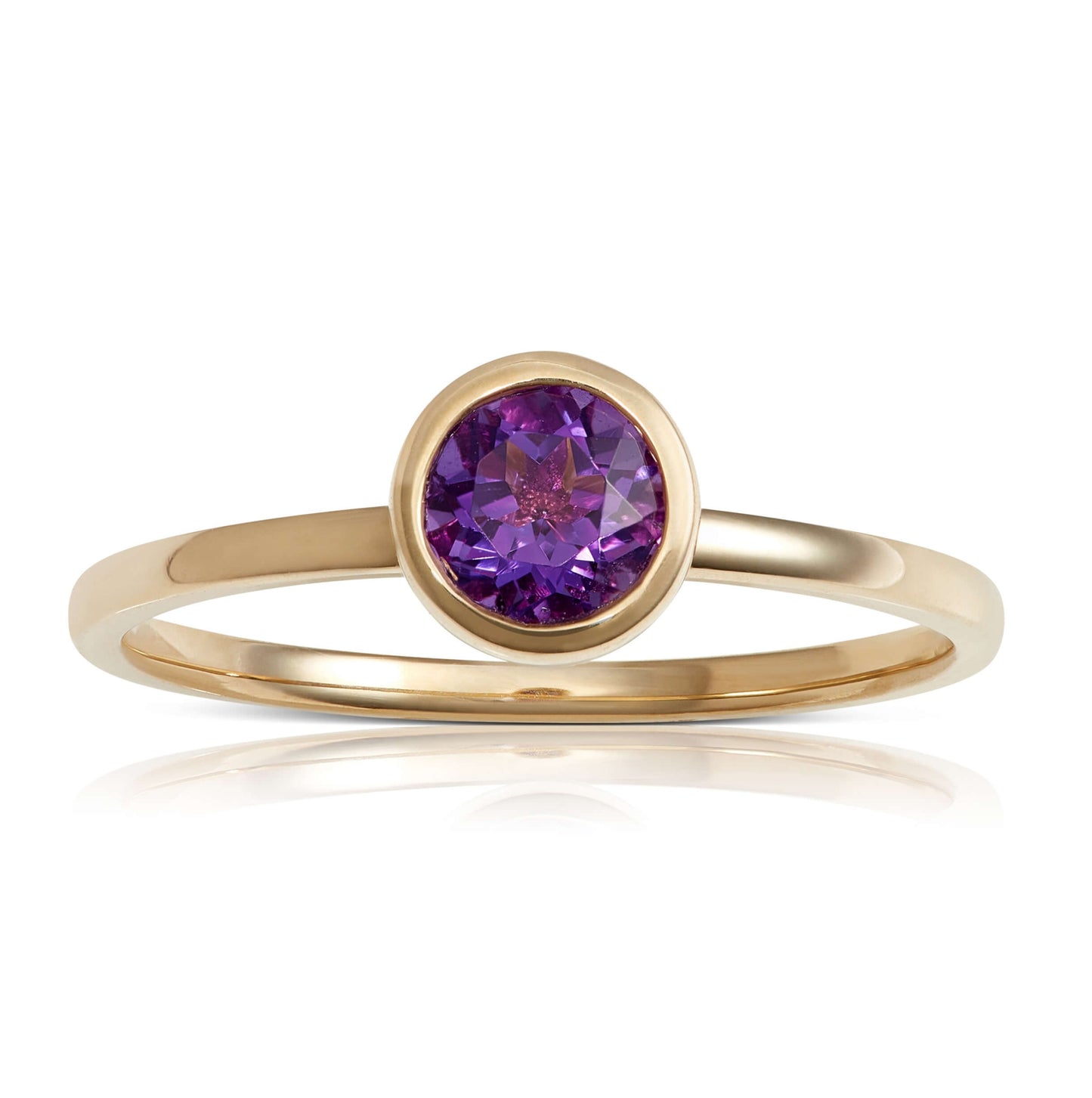 9ct Yellow Gold Amethyst Ring