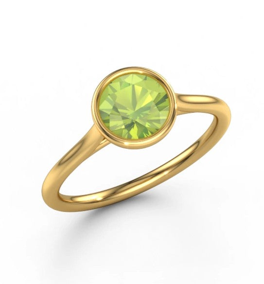 9ct Yellow Gold Peridot Ring