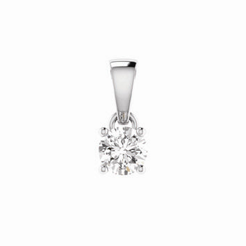9ct White Gold Diamond Pendant