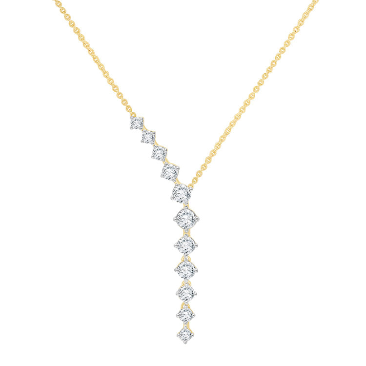 9ct Yellow Gold Diamond Necklace