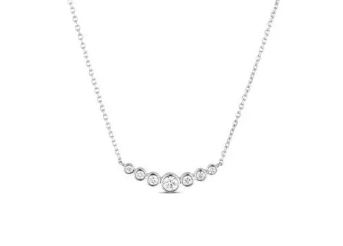 9ct White Gold Diamond Necklace