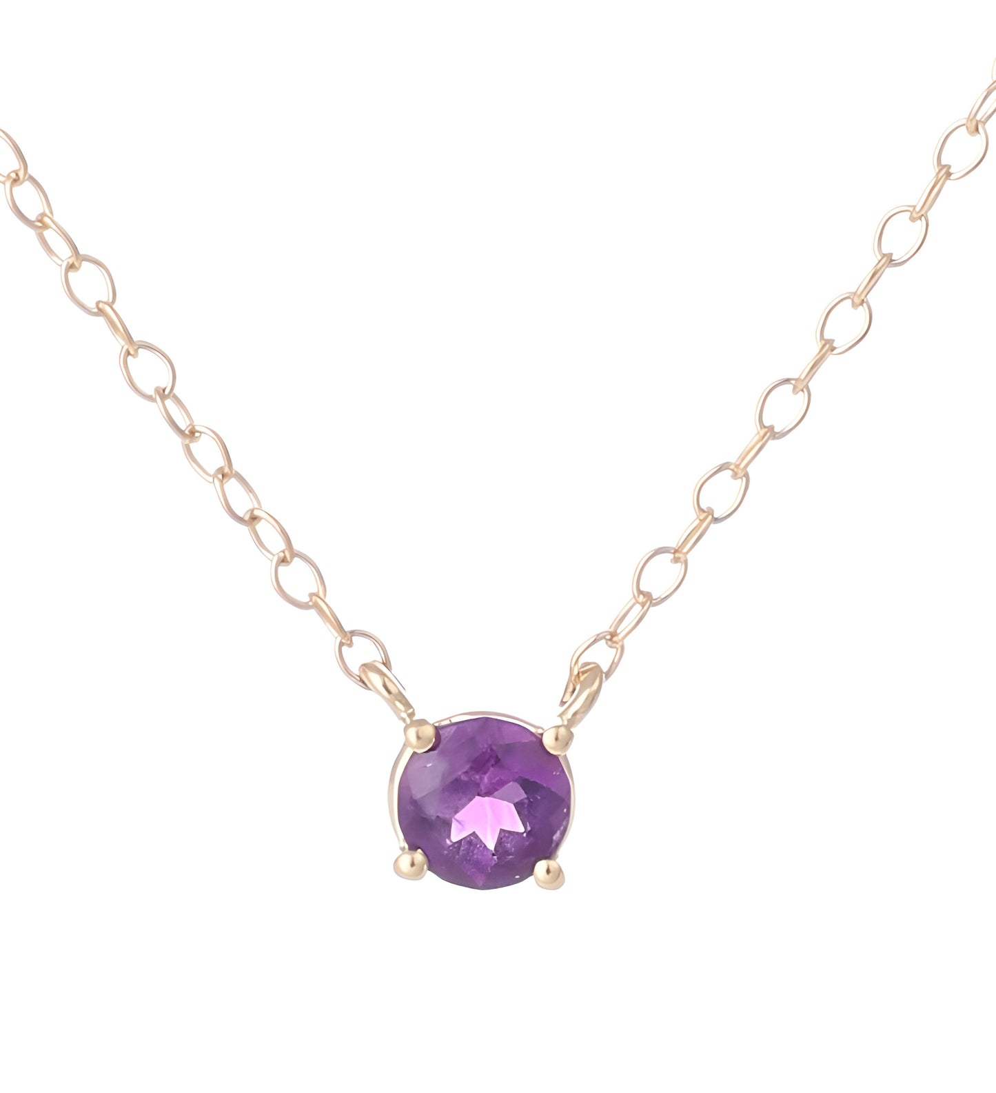 9ct Yellow Gold Amethyst Pendant