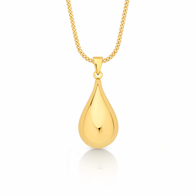 9ct Yellow Gold Teardrop Pendant