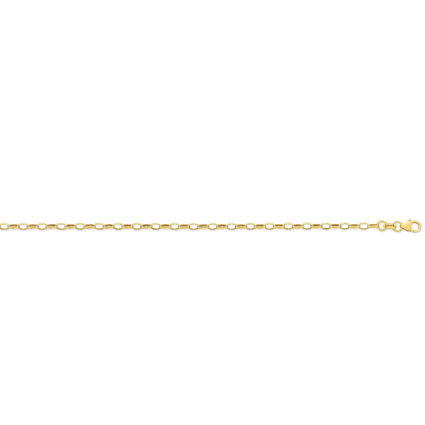 9ct Y/G SF Oval Belcher Bracelet