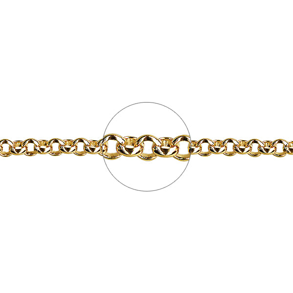 9ct Yellow Gold Round Belcher Bracelet