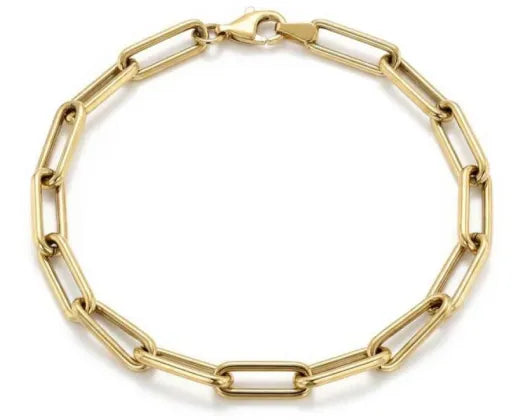 9ct Yellow Gold Paperchain Bracelet