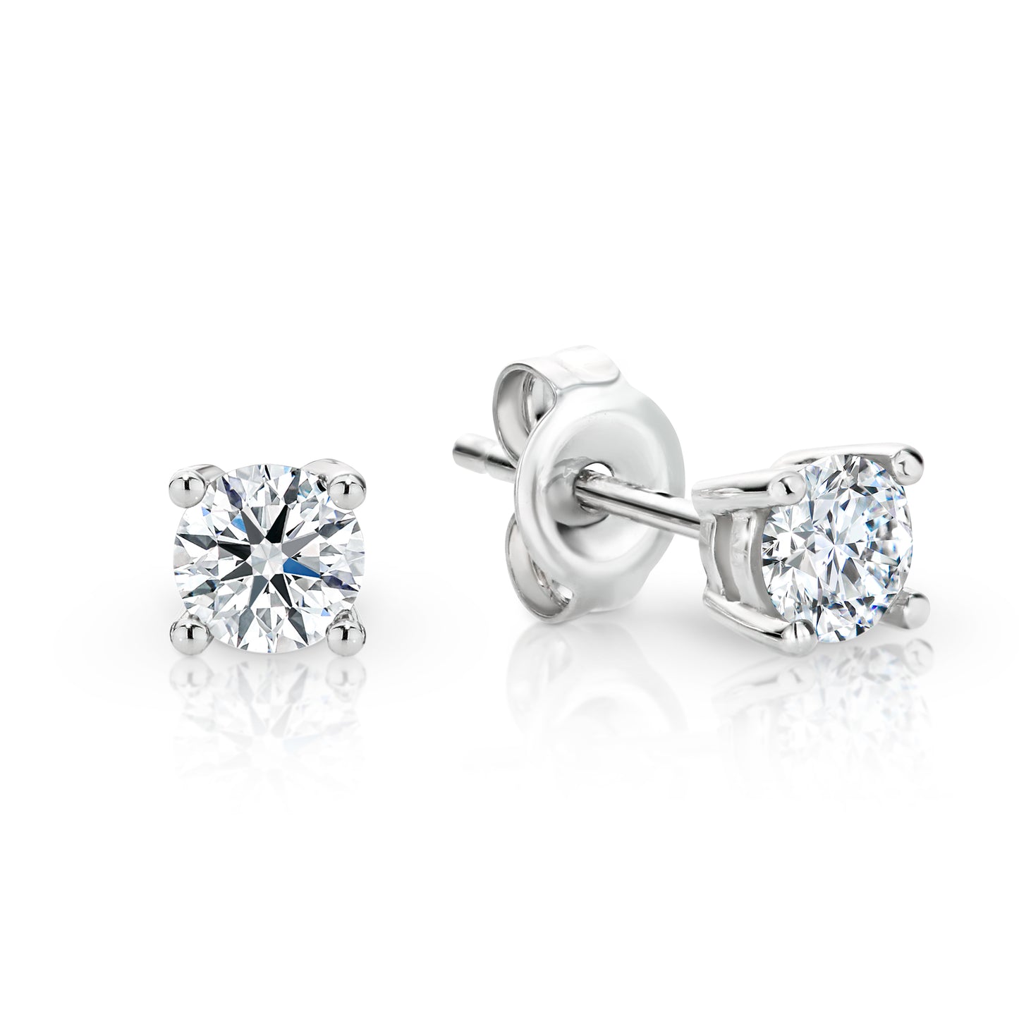 9ct White Gold Argyle Diamond Stud Earrings