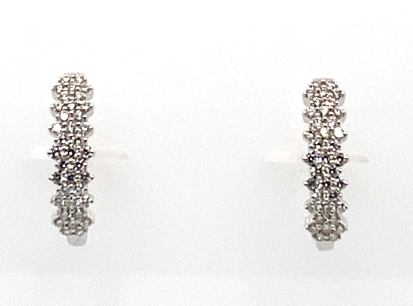 18ct White Gold Diamond Set Huggie