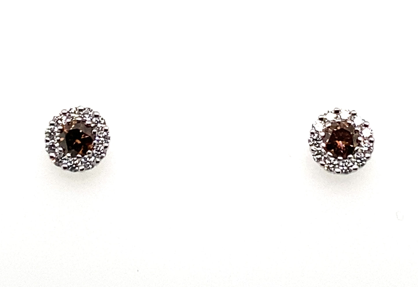 18ct White Gold Diamond Stud Earrings