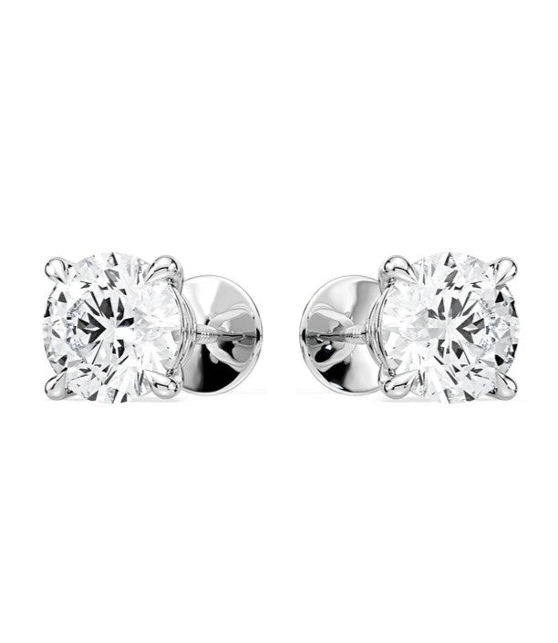 18ct White Gold Diamond Stud Earrings