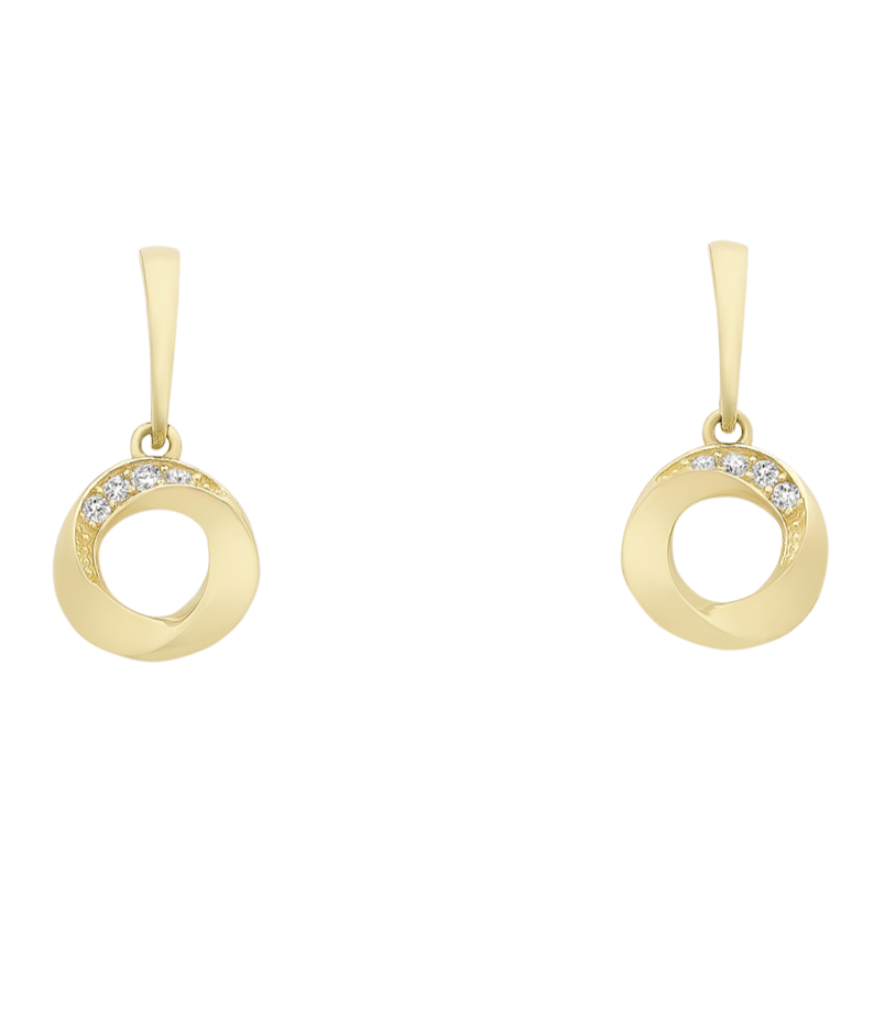 9ct Yellow Gold Cubic Zirconia Earrings