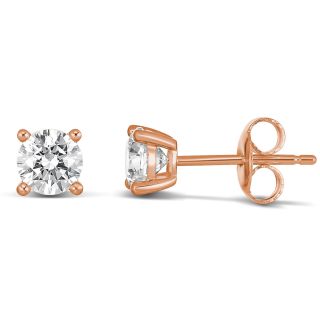 9ct Rose Gold Cubic Zirconia Studs