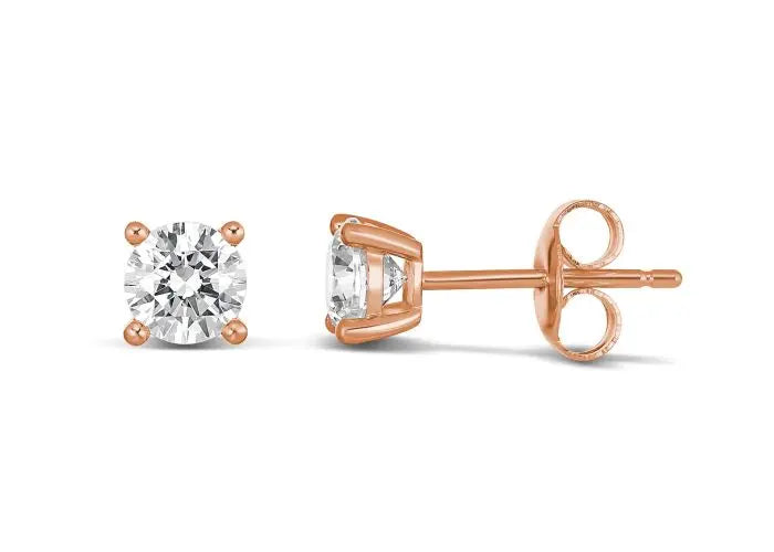 9ct Rose Gold Stud Earrings