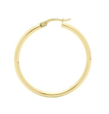 9k YG Hoop Earrings