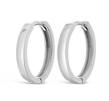 9ct White Gold Huggies