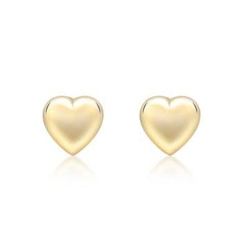 9ct Yellow Gold Heart Earrings |