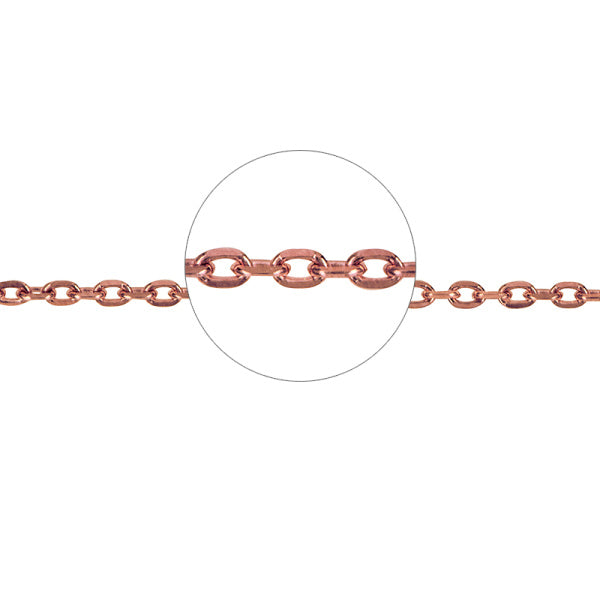 9ct Rose Gold Diamond Cut Cable Chain