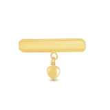 9ct Yellow Gold Baby ID Brooch with Puff Heart charm