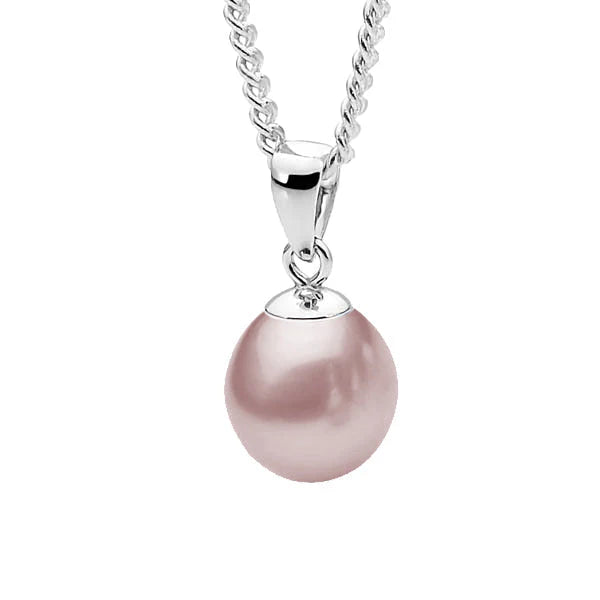 Sterling Silver Pink Freshwater Pearl Pendant | 7.5-8mm