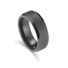 Stainless Steel Ring in Black