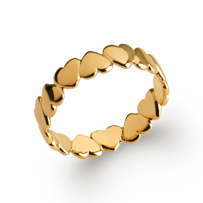 18ct Yellow Gold Plated Heart Ring