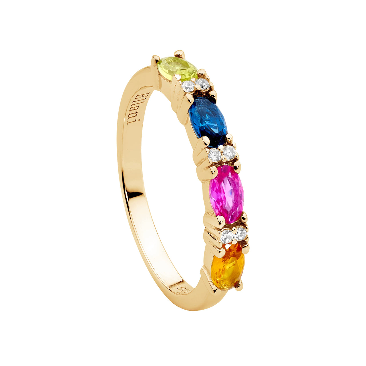 Sterling Silver Cubic Zirconia Ring | Gold Plated