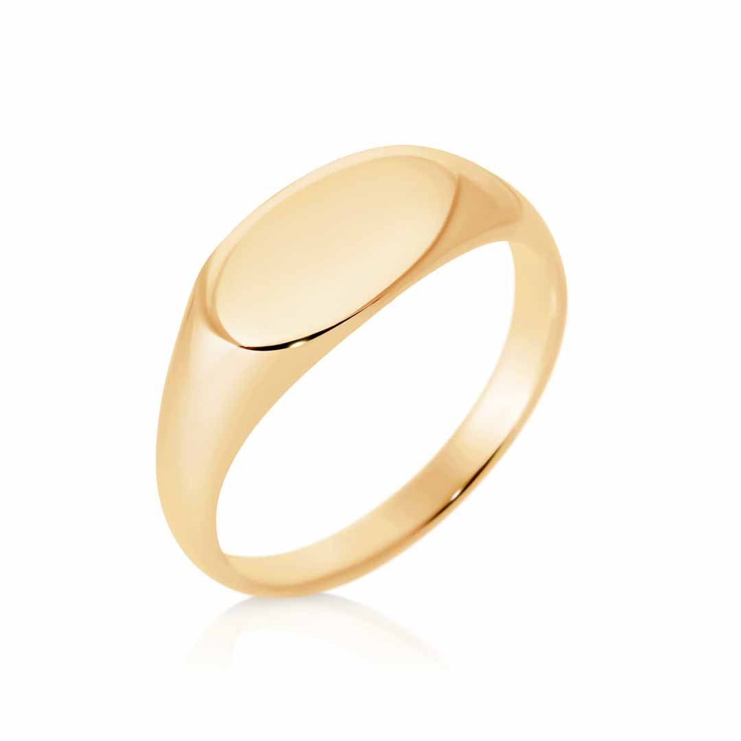 18ct Yellow Gold Plated Signet Ring