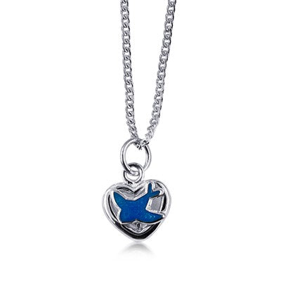 Sterling Silver Pendant with Blue Bird