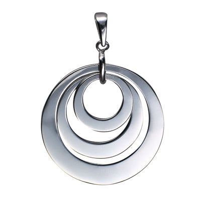 Sterling Silver Triple Disc Engravable Pendant