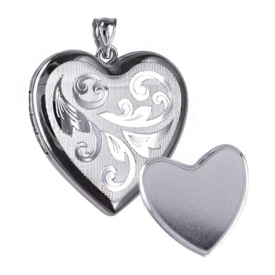 Sterling Silver 24mm Memorial Heart Locket
