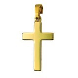 Fine Silver Cross Pendant (YG Pictured)