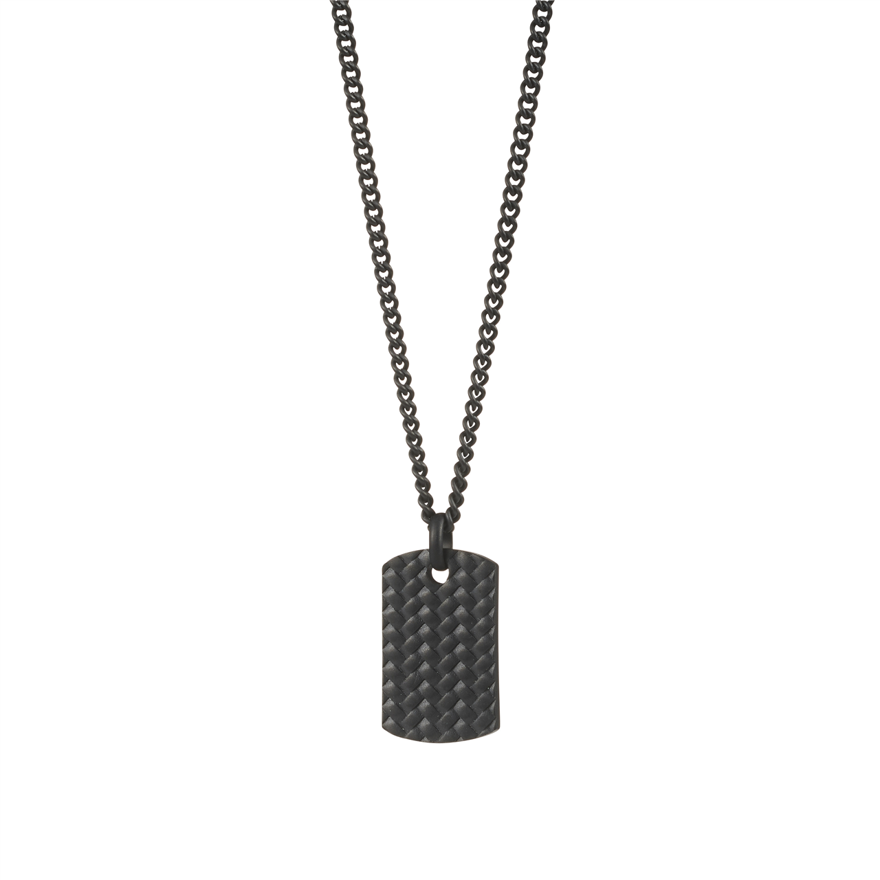 Black Stainless Steel Tyre Pattern Dog Tag