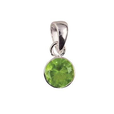 Sterling Silver Birthstone Pendant - August