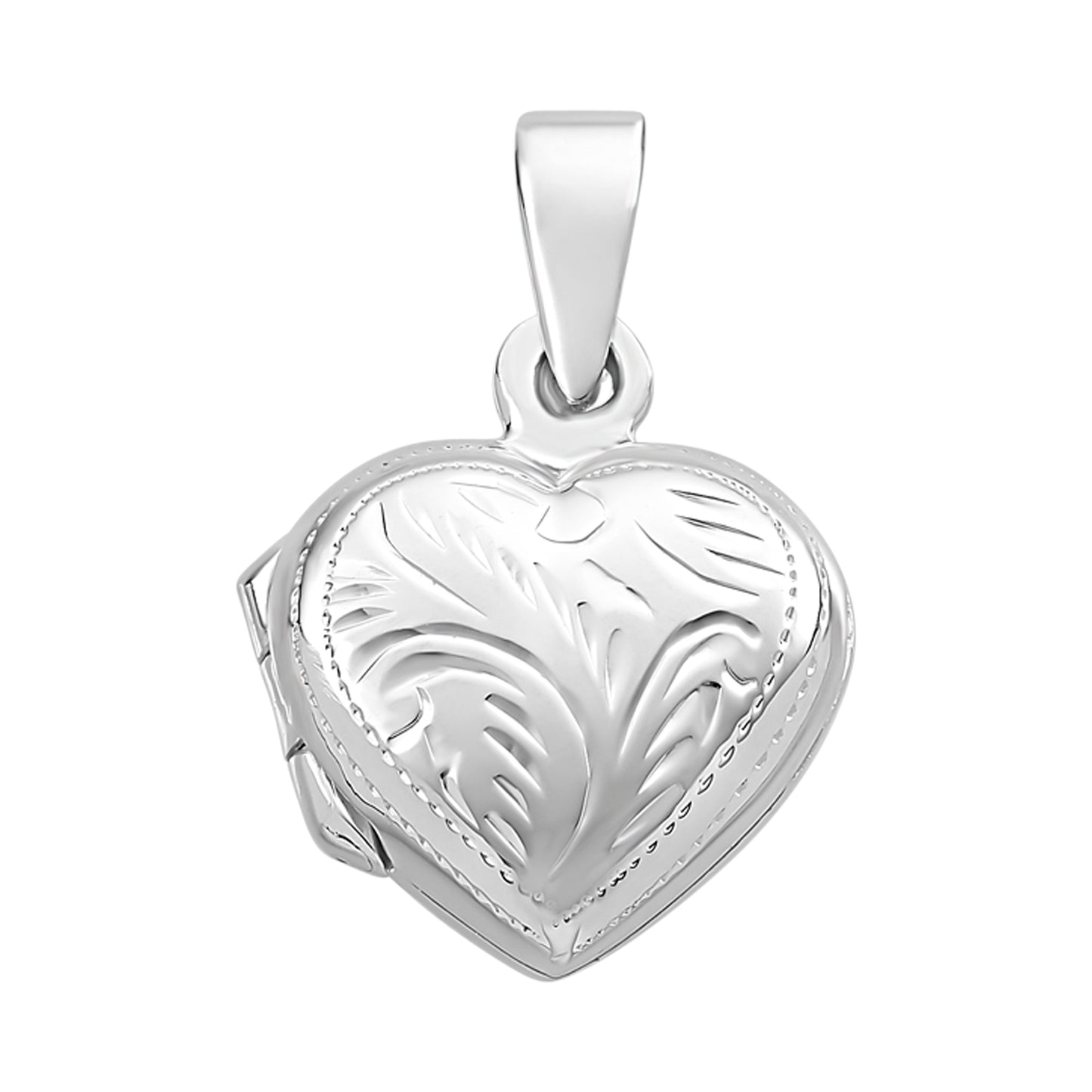 Sterling Silver Engraved Heart Locket