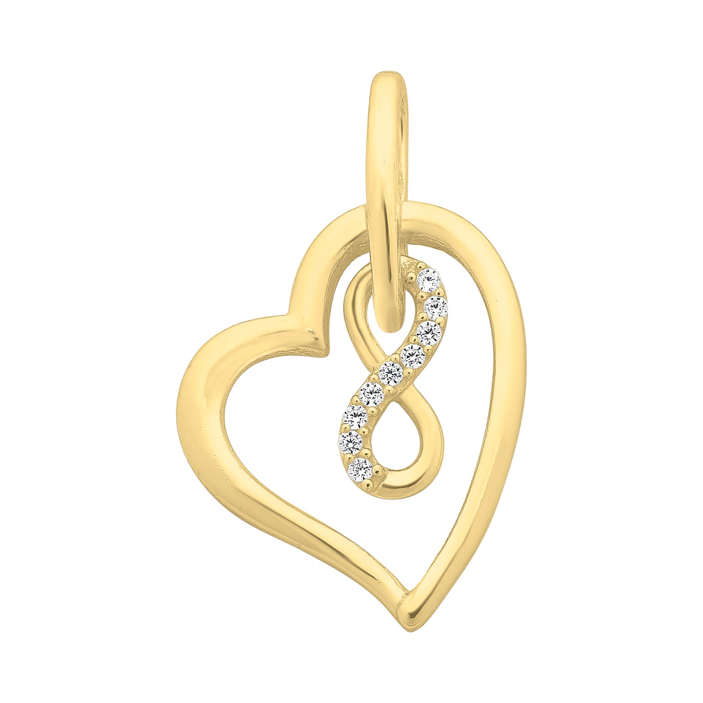 Sterling Silver Cubic Zirconia Pendant | Gold Plated