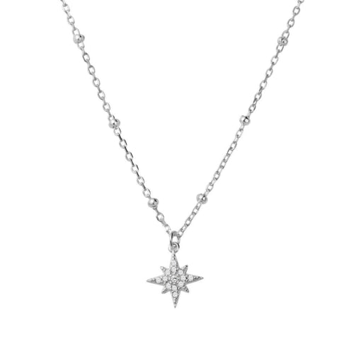 Sterling Silver Necklace with Cubic Cubic Zirconia