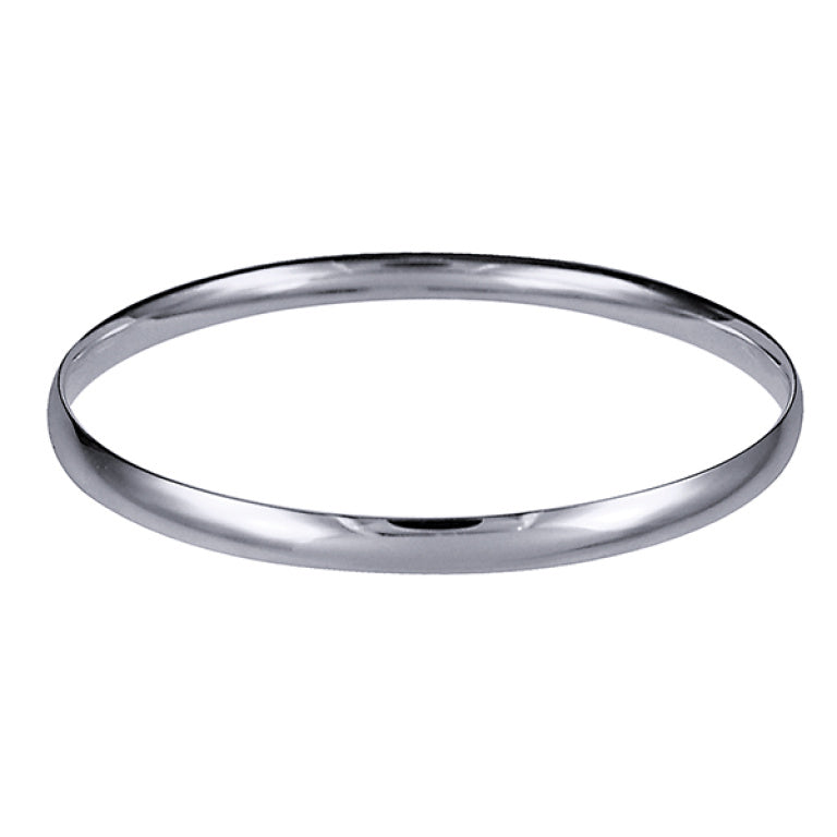 Sterling Silver Solid Comfort Fit Bangle