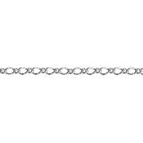 Sterling Silver Oval Figaro Bracelet 19cm