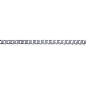 Sterling Silver Diamond Cut Curb Bracelet