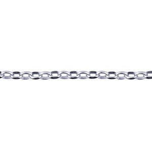 Sterling Silver Oval Belcher Bracelet 19cm